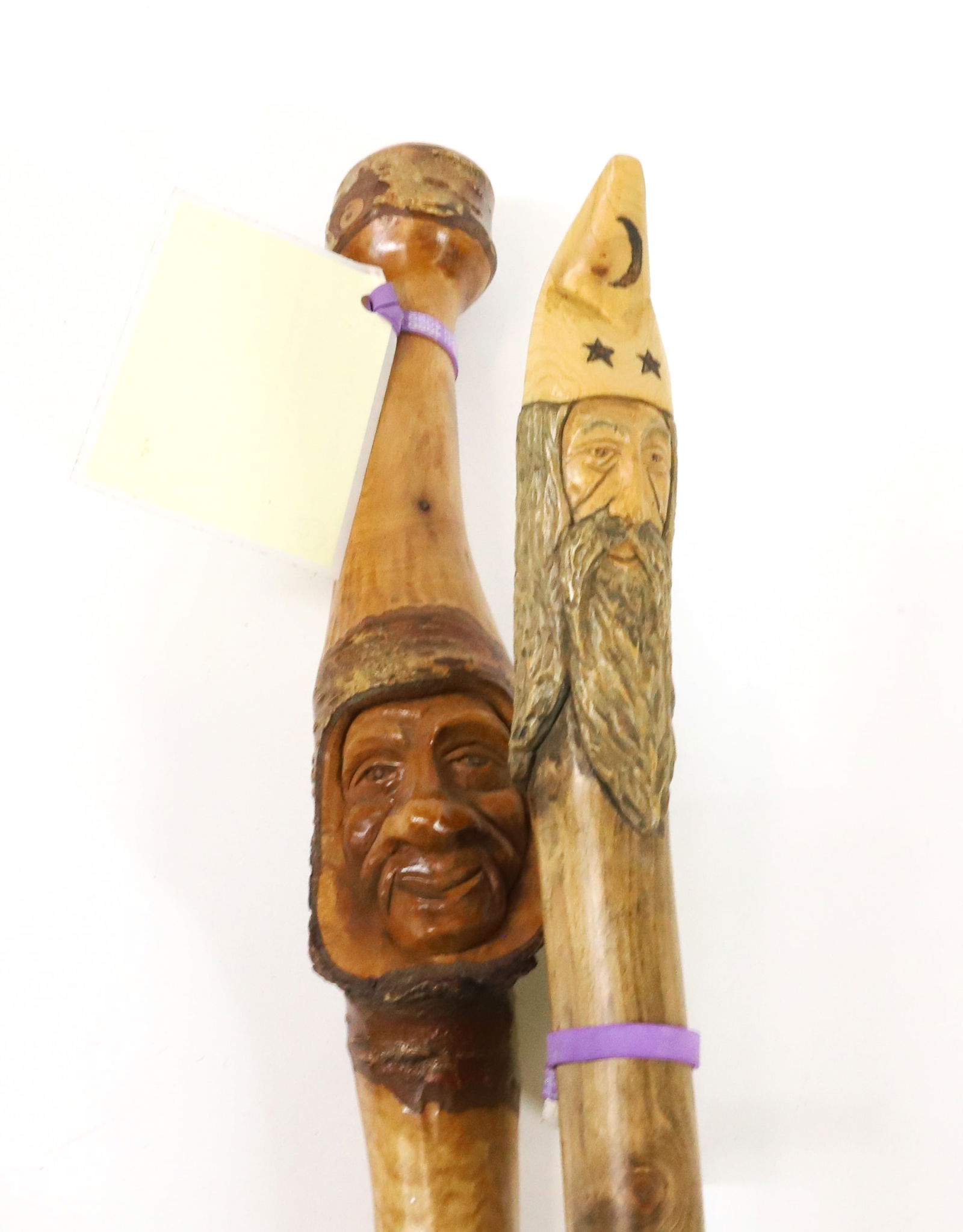 (2) DAVID STEHLY FOLK ART WALKING STICKS (1 of 5)