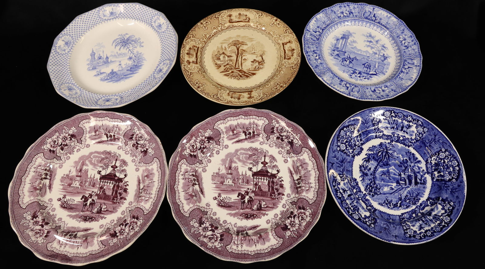 LOT OF TRANSFERWARE PLATES (1 of 5)
