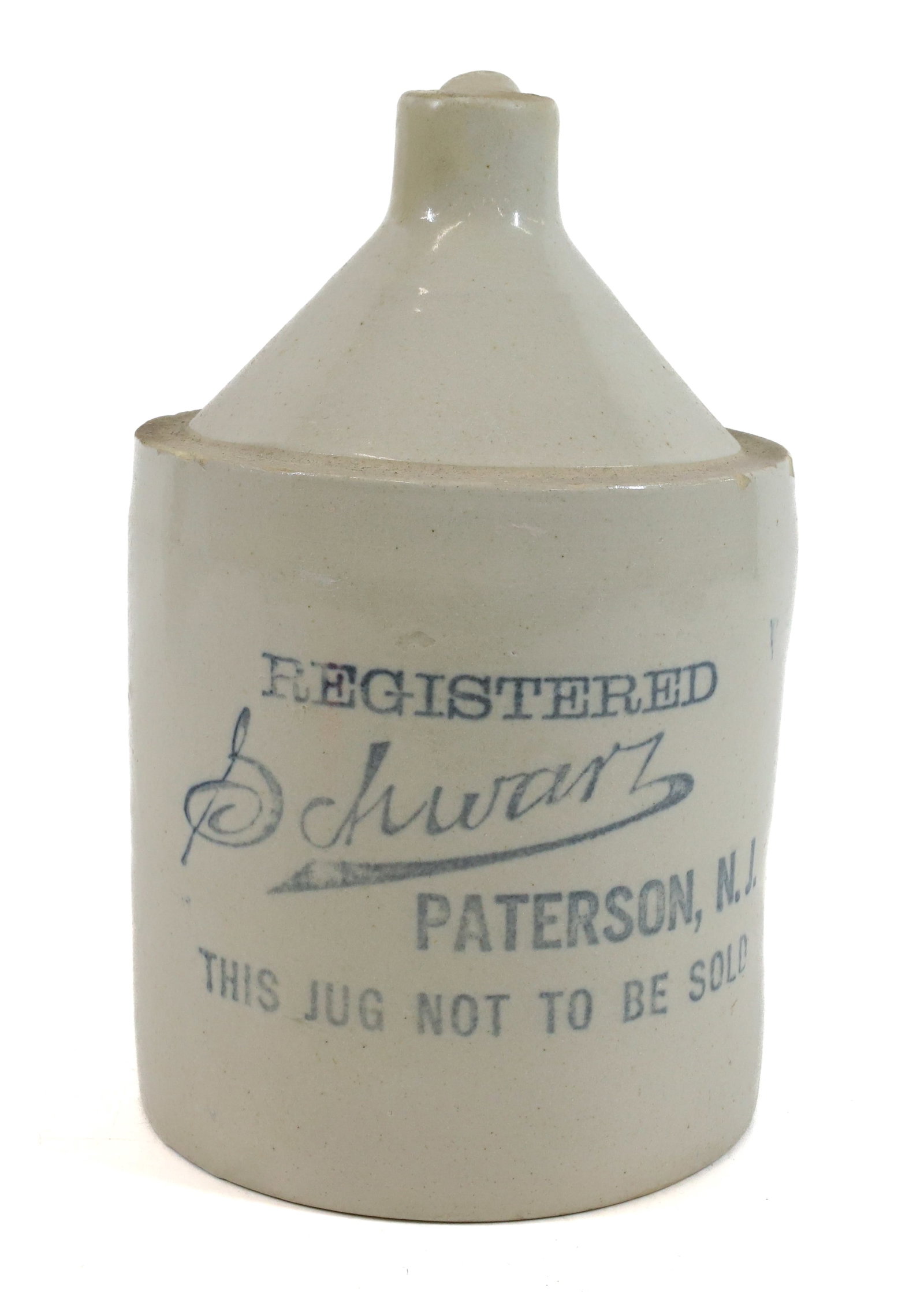 PATERSON, NJ STONEWARE ADVERTISING JUG (1 of 6)
