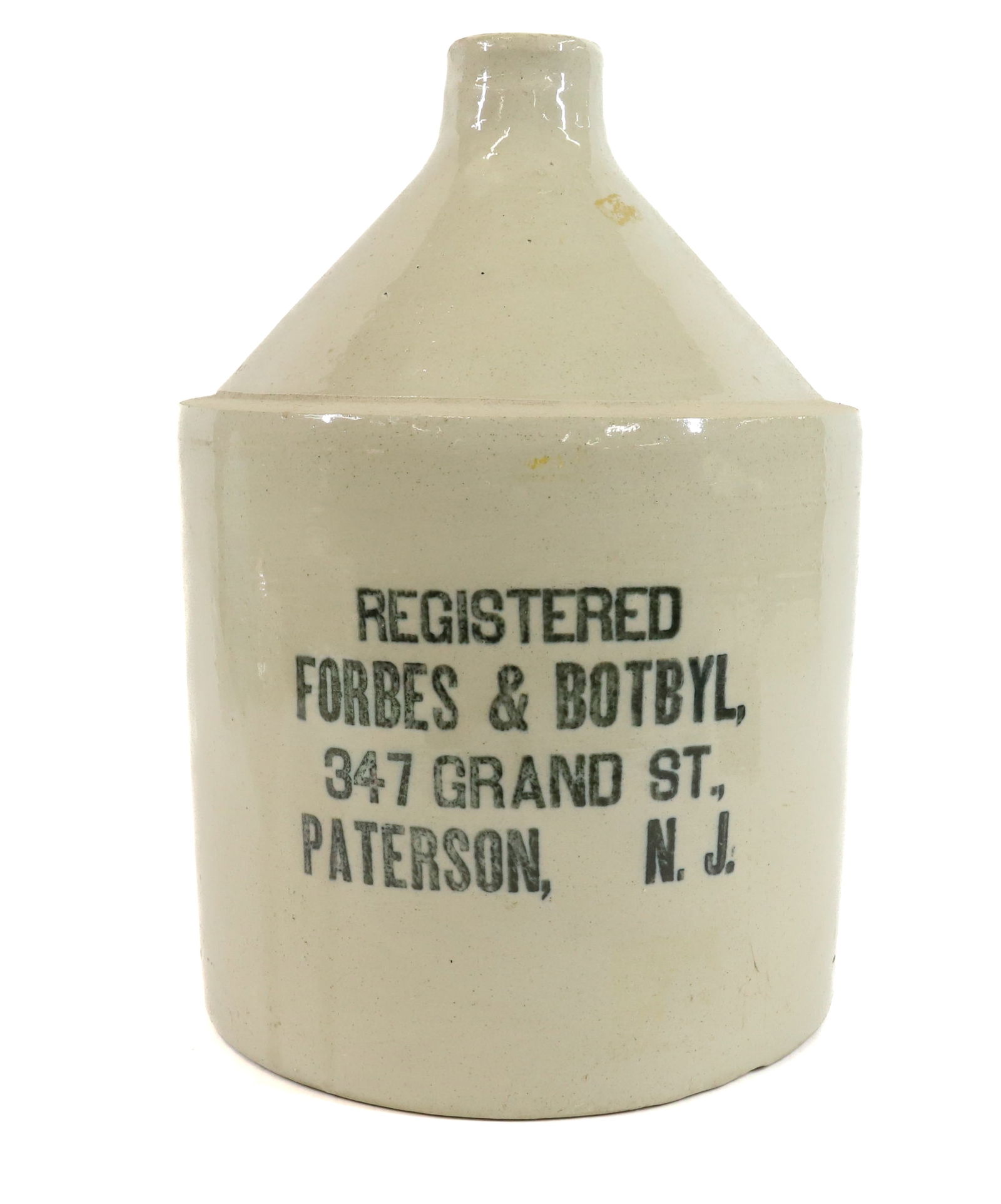 PATERSON, NJ STONEWARE ADVERTISING JUG (1 of 6)