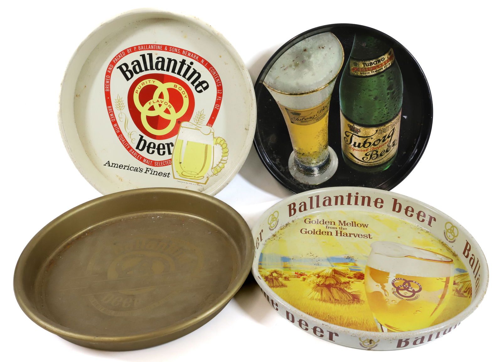 LOT OF ADVERTISING BEER TRAYS (1 of 6)
