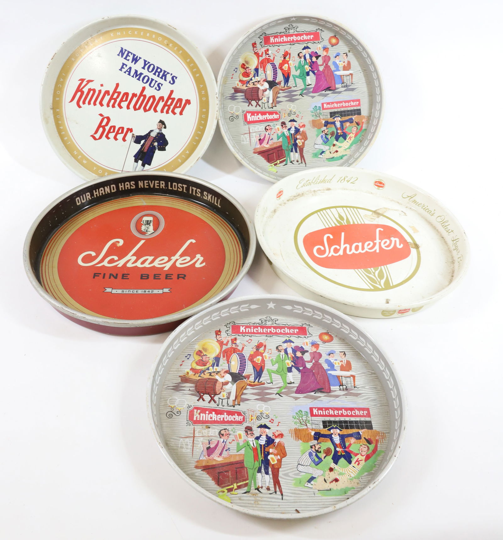 LOT OF ADVERTISING BEER TRAYS (1 of 5)