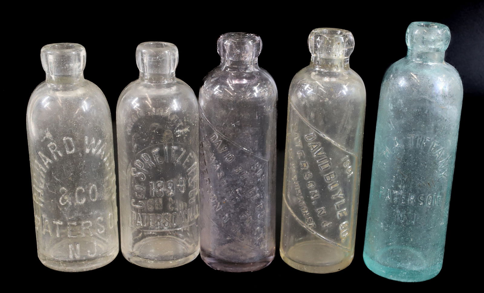LOT OF PATERSON, NJ ADVERTISING BOTTLES (1 of 5)