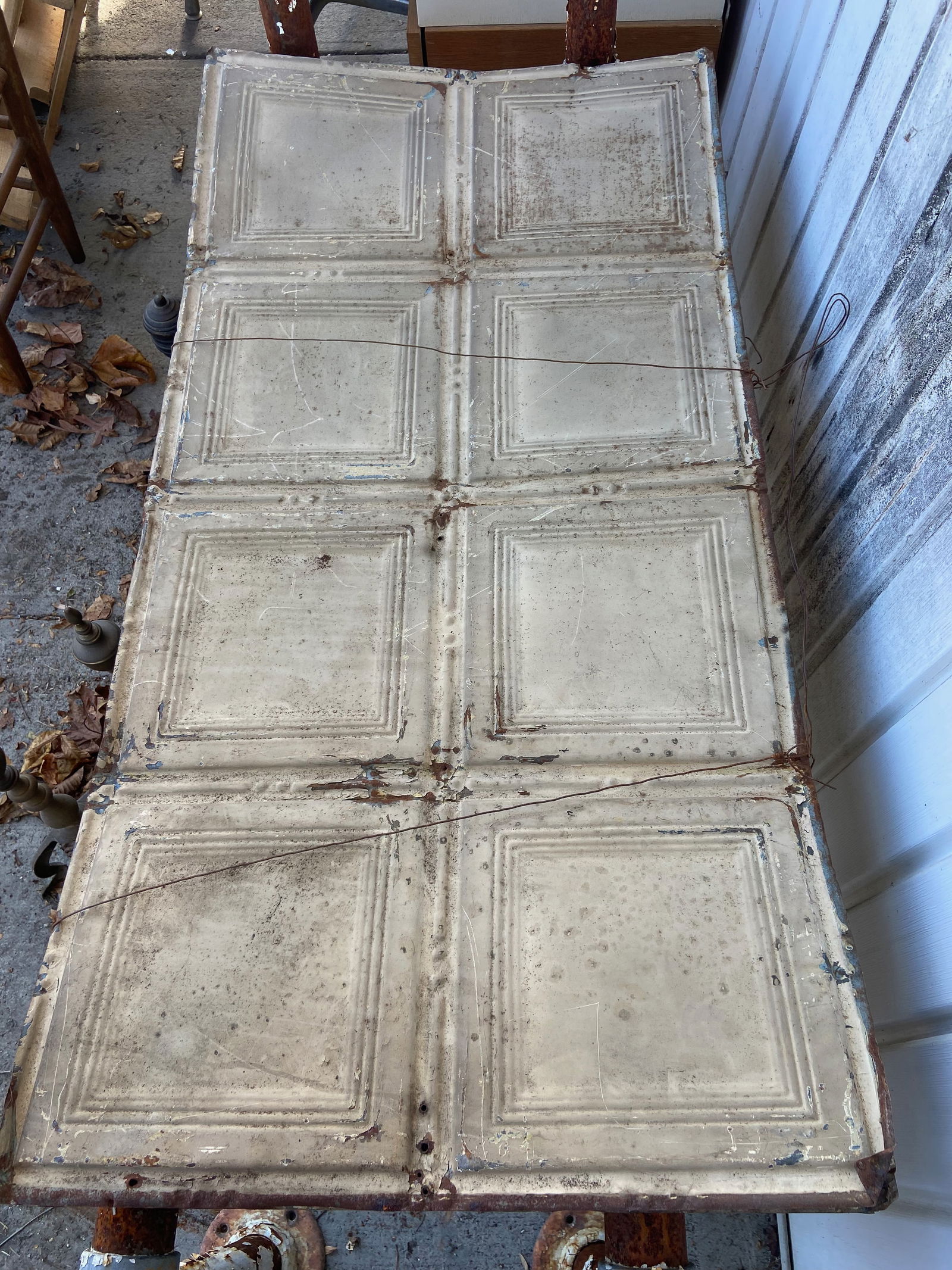 LOT OF ANTIQUE PRESSED TIN CEILING PANELS (1 of 3)