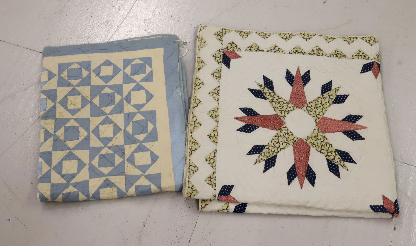 (2) ANTIQUE CRIB QUILTS (1 of 3)