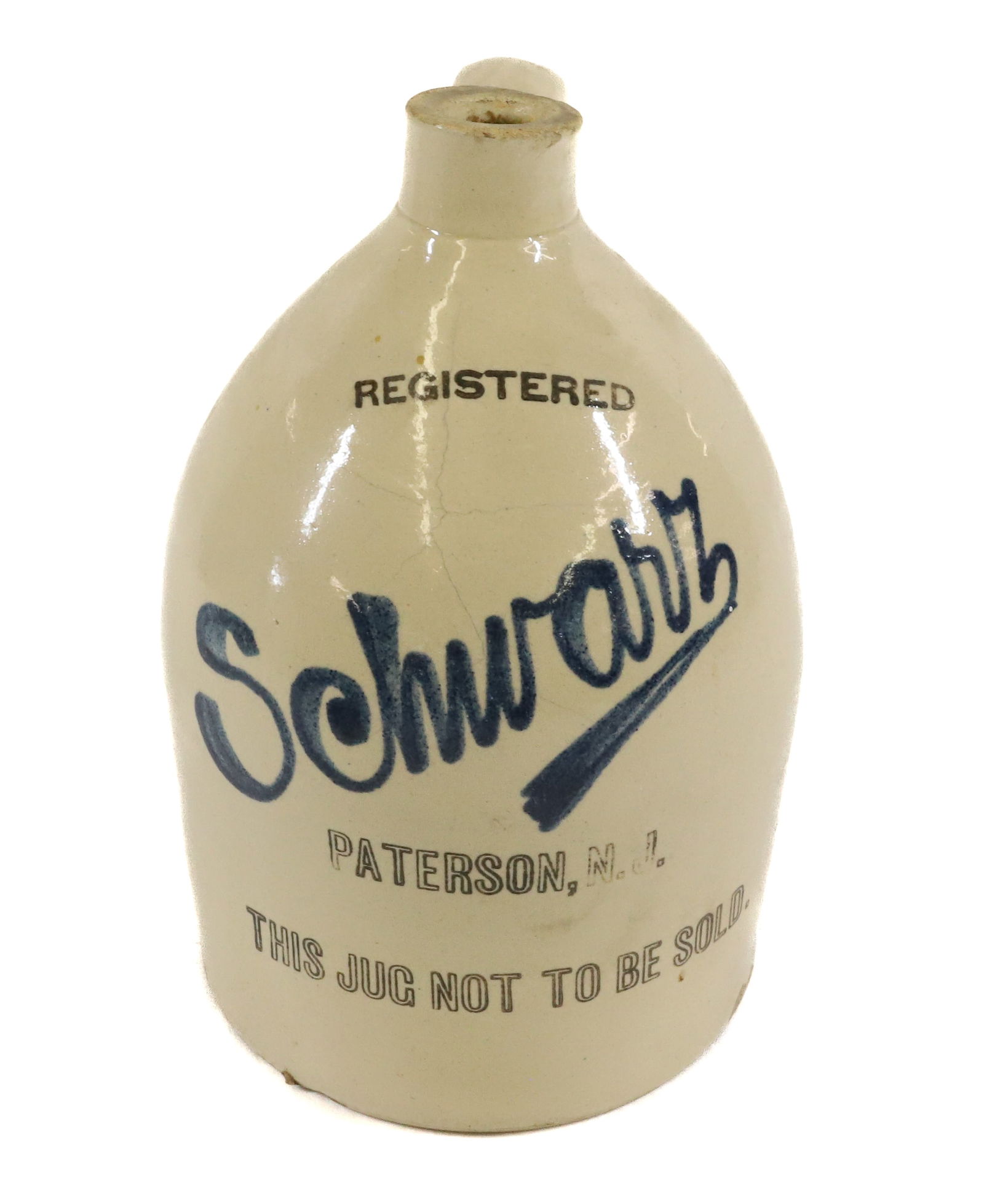 STONEWARE ADVERTISING SCRIPT JUG (1 of 6)
