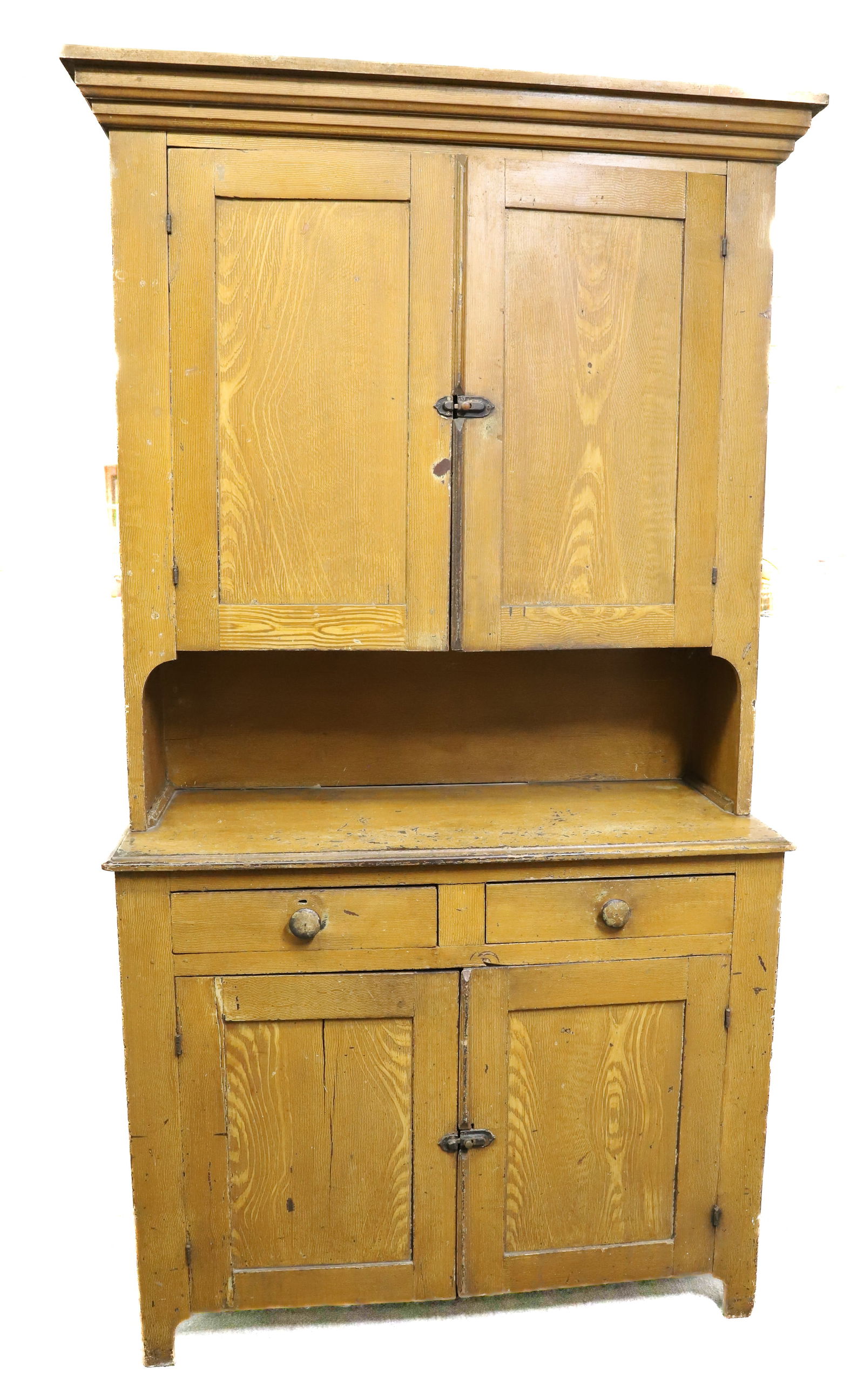 19TH C. GRAIN PAINTED CUPBOARD (1 of 5)