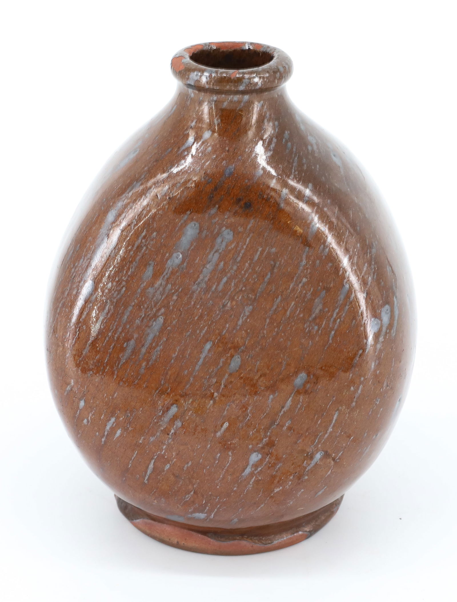 UNUSUAL SHAPED REDWARE BOTTLE (1 of 6)