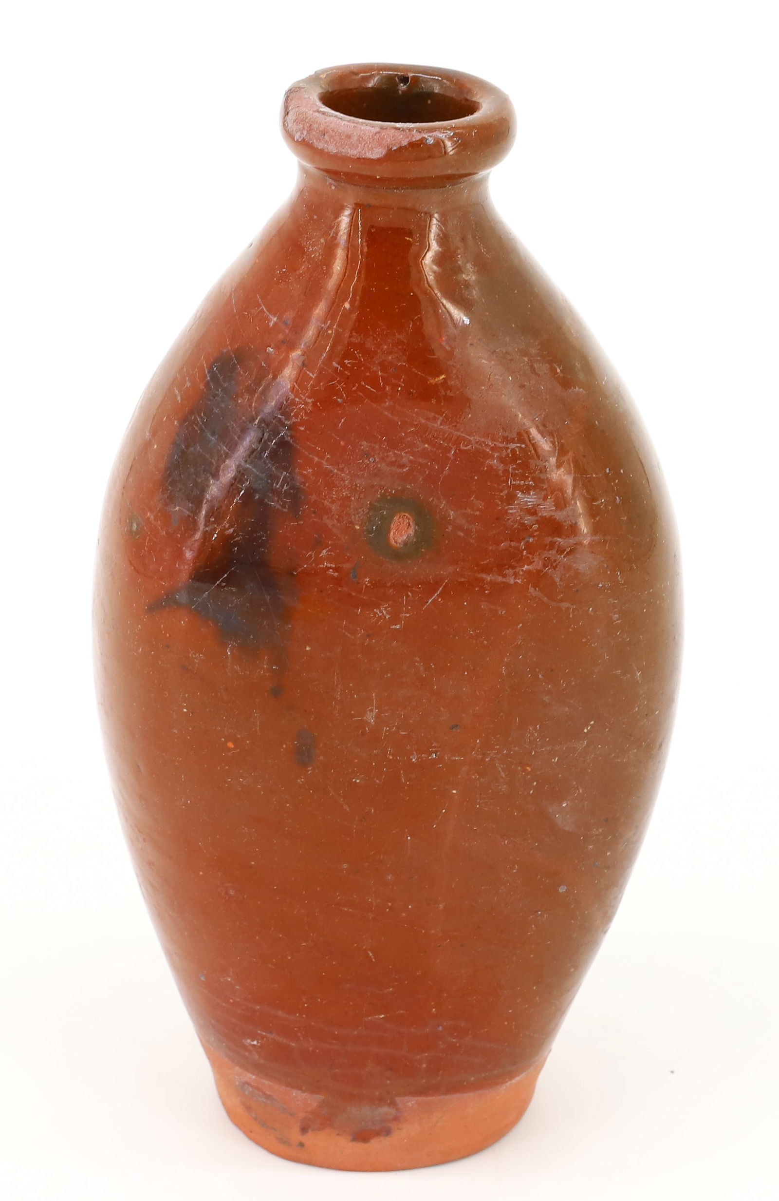 REDWARE GLAZED FLASK (1 of 6)