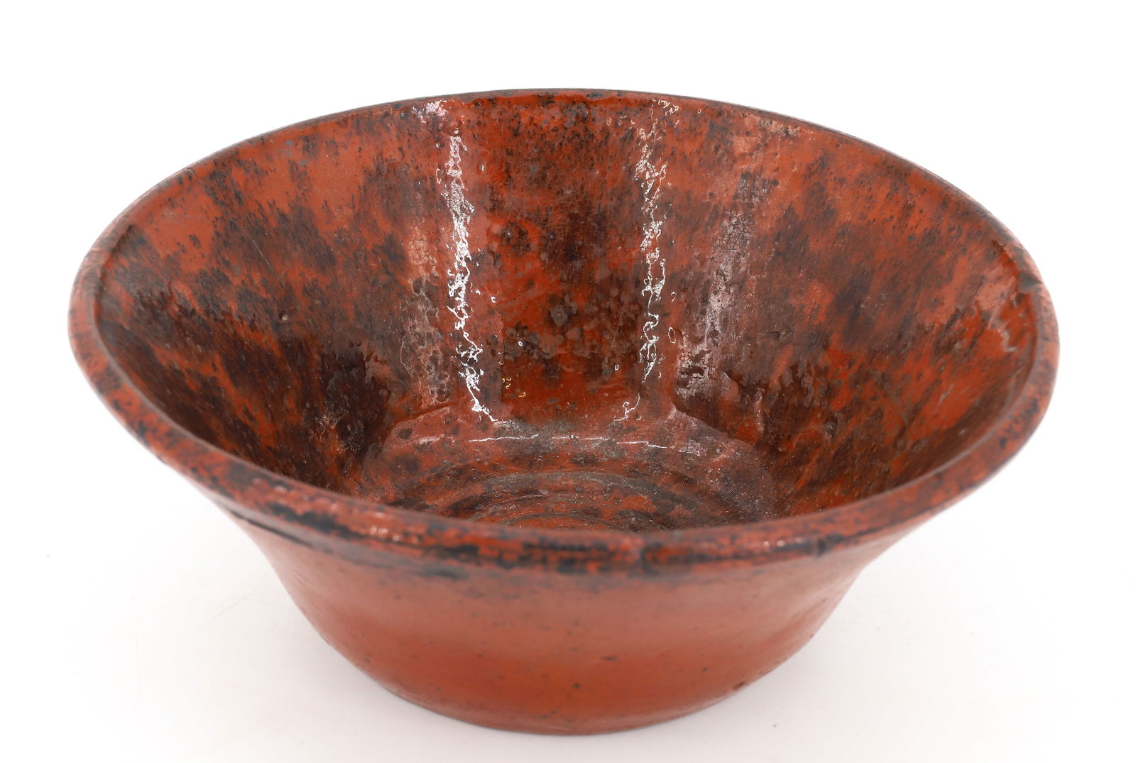REDWARE DECORATED BOWL (1 of 4)