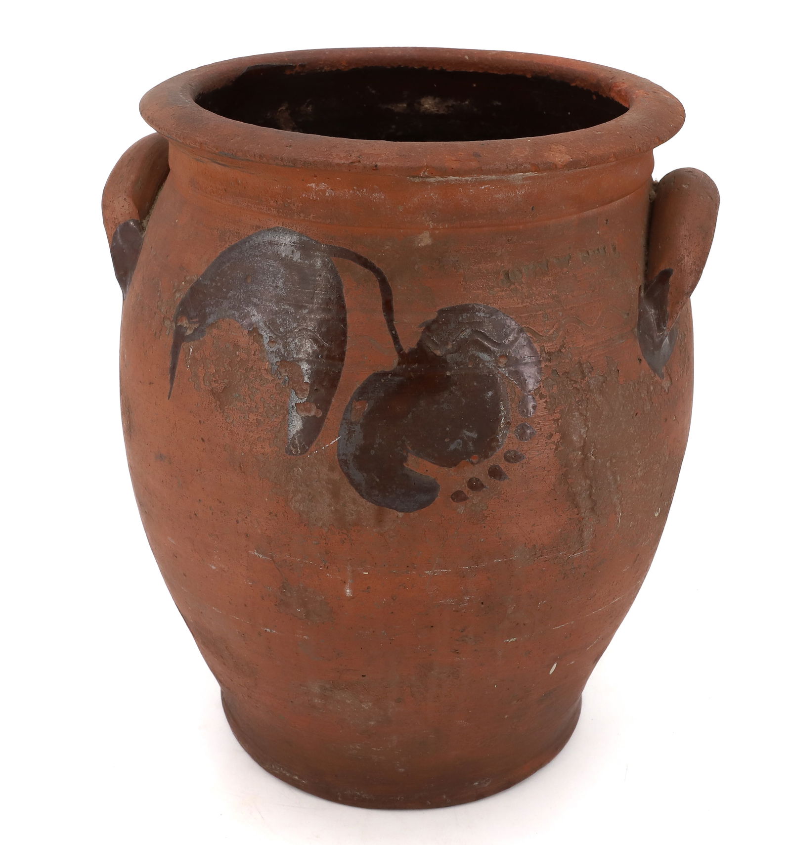 JOHN BELL REDWARE DECORATED CROCK (1 of 8)