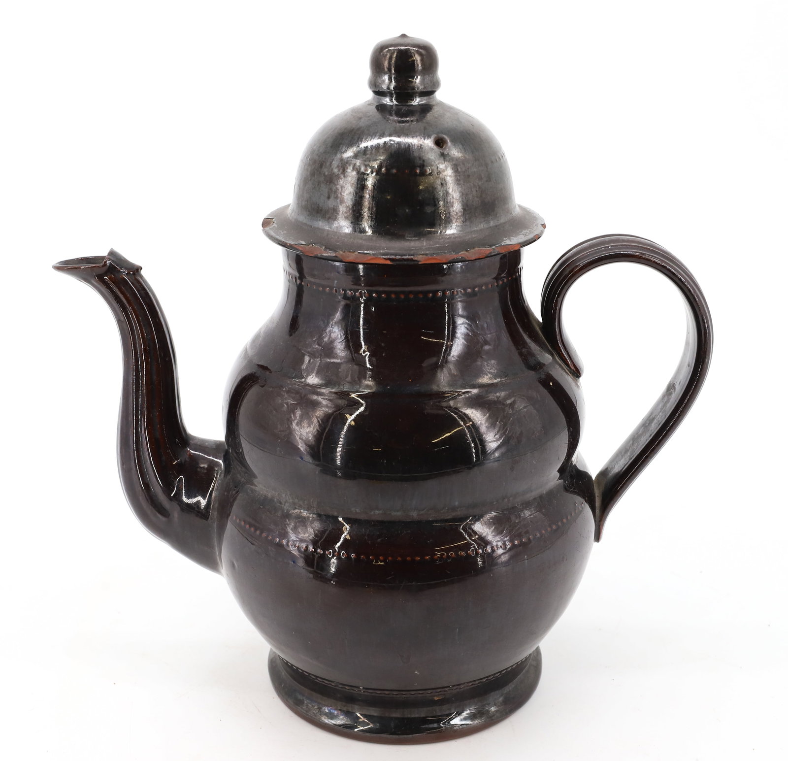 REDWARE TEAPOT WITH LID (1 of 9)