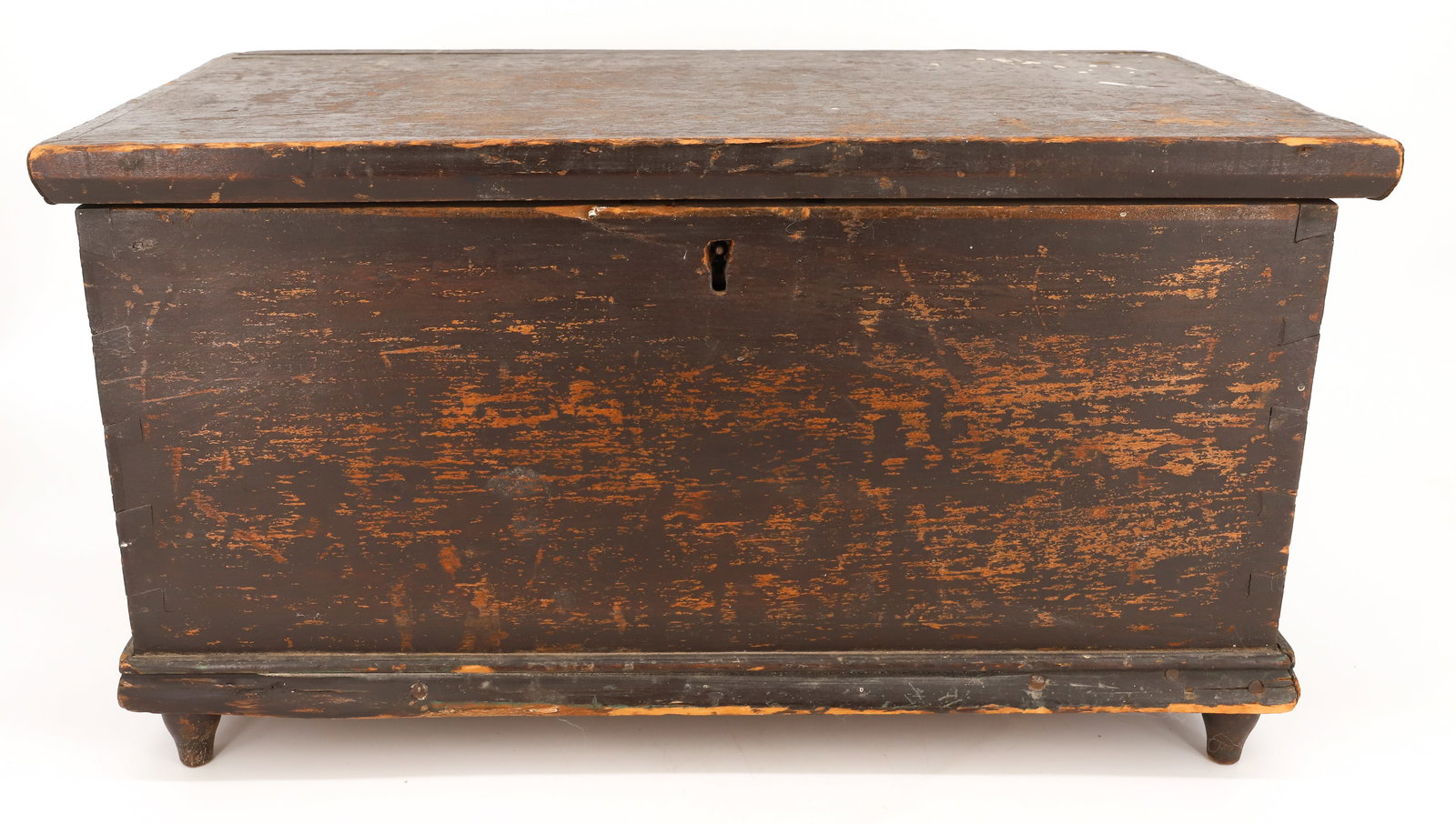 PAINT DECORATED MINIATURE BLANKET CHEST (1 of 4)