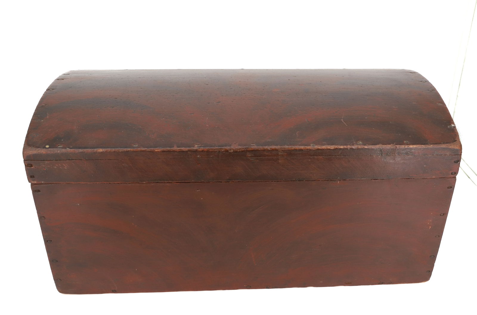 PAINT DECORATED DOME TOP TRUNK (1 of 5)