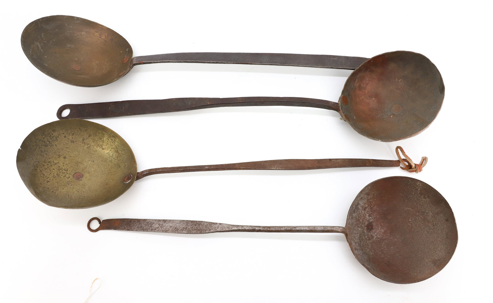 LOT OF 19TH C. IRON/BRASS LADLES (1 of 2)