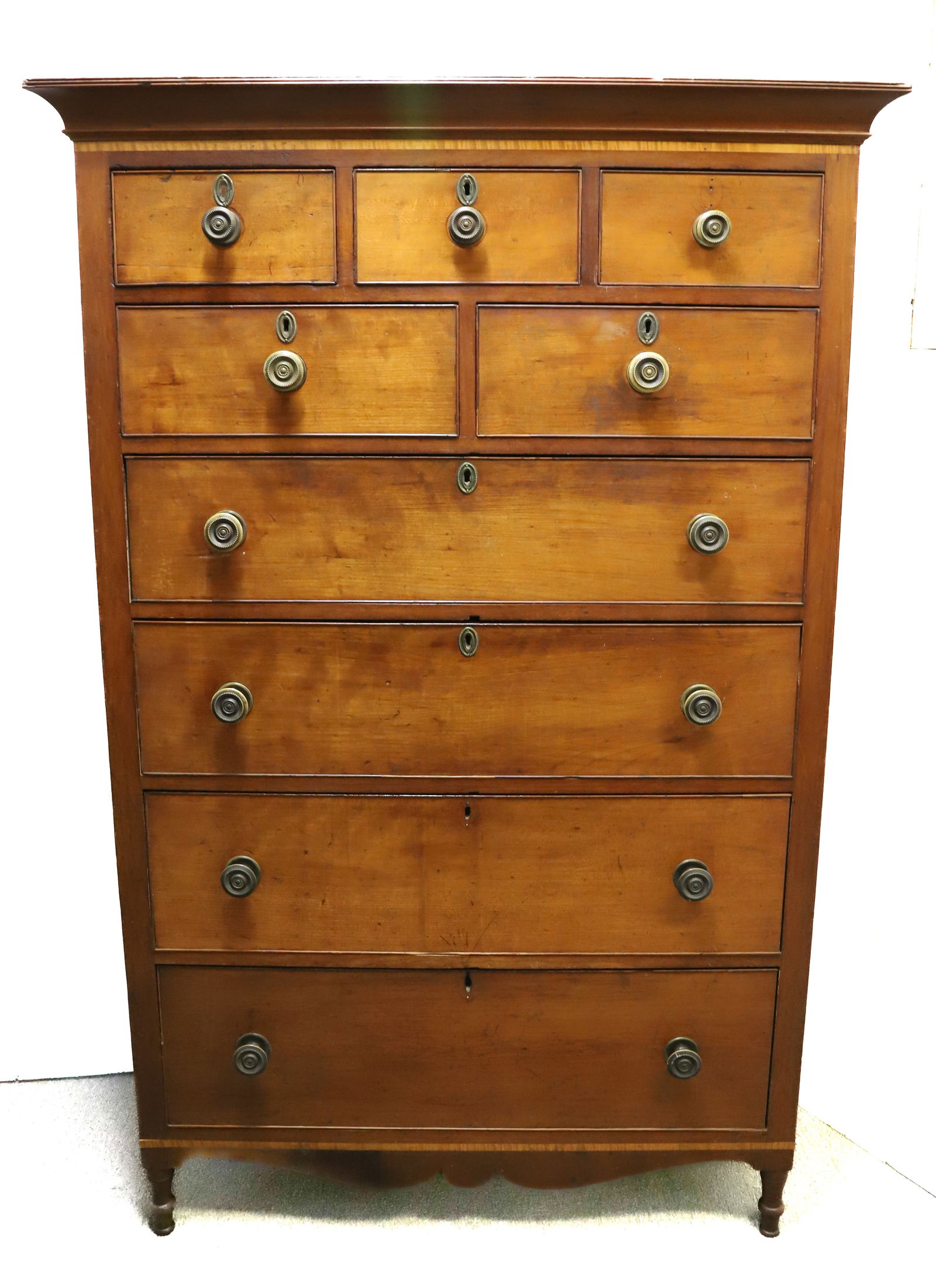 FEDERAL STYLE PA HIGH CHEST OF DRAWERS (1 of 8)