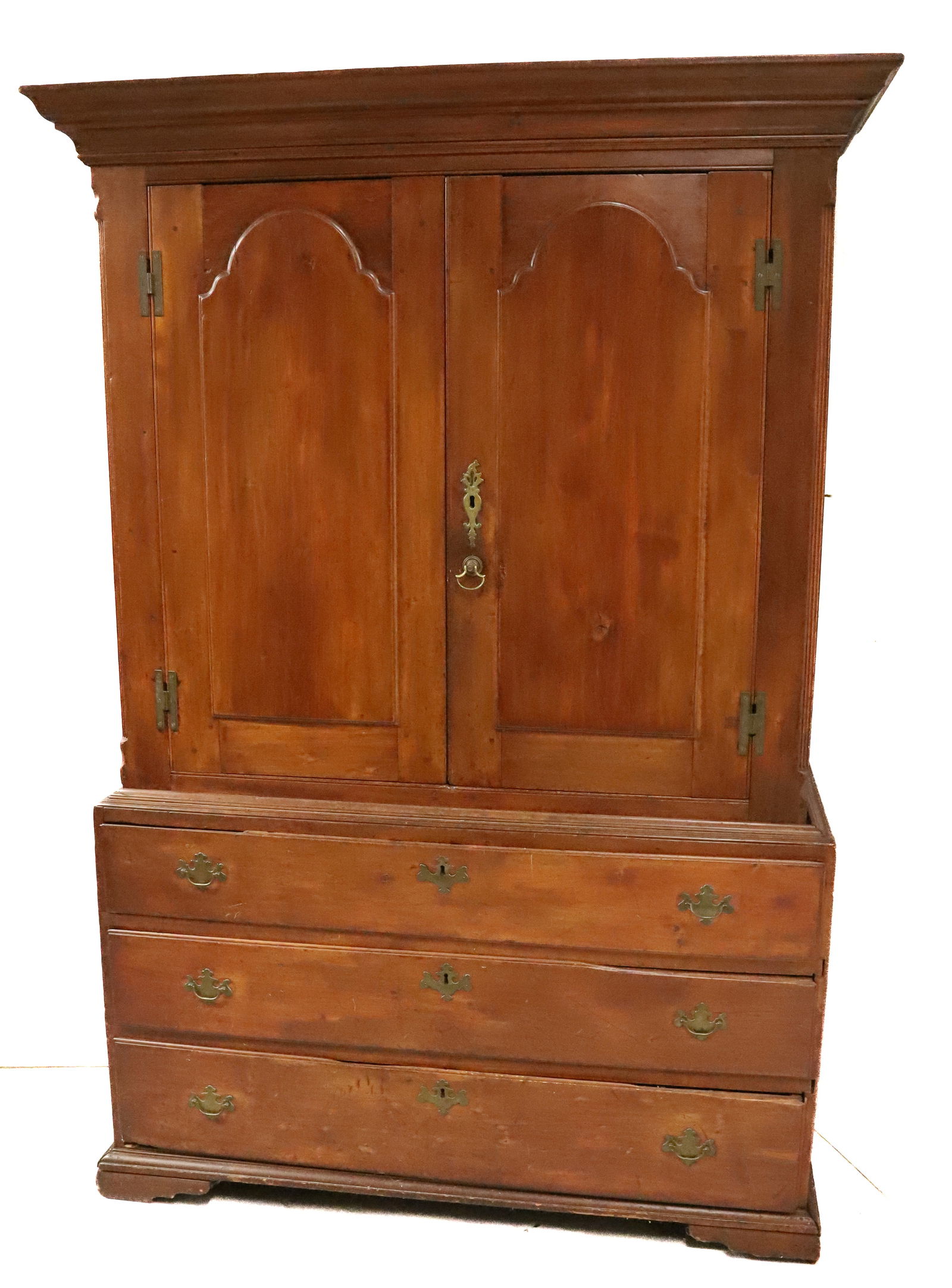 19TH C. TWO-PIECE LINEN PRESS (1 of 8)