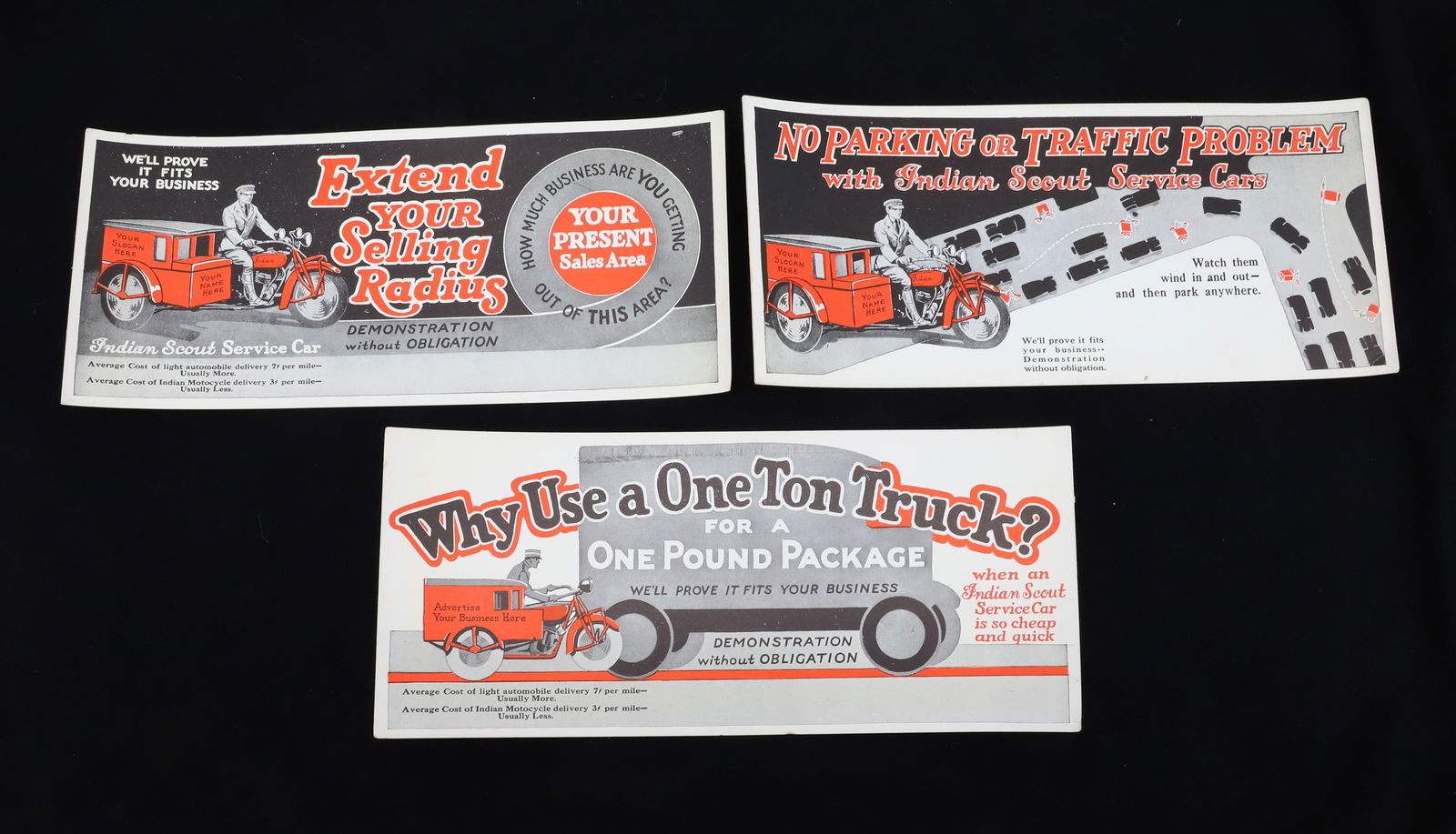 (3) INDIAN SCOUT ORIGINAL BLOTTERS (1 of 6)