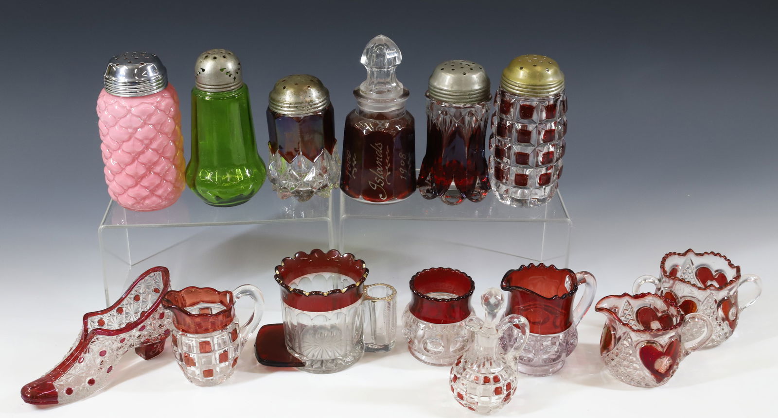 (11) RUBY FLASH GLASS AND OTHERS (1 of 5)