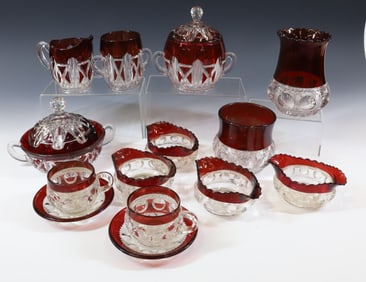 (14) RUBY FLASH GLASS