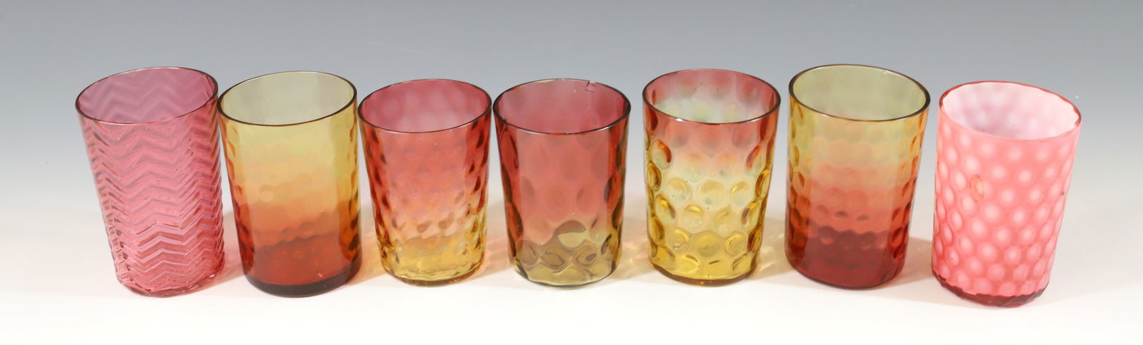 (7) VICTORIAN GLASS TUMBLERS (1 of 4)