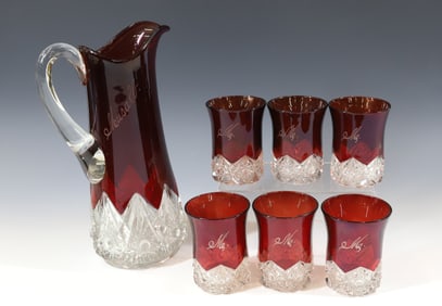 (7) RUBY FLASH WATER SET