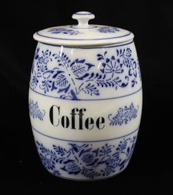 BLUE ONION COFFEE JAR