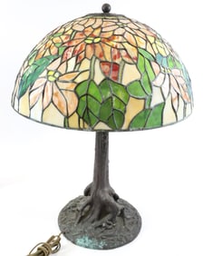 BRONZE/LEADED SHADE LAMP