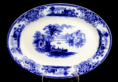 FLOW BLUE OVAL PLATTER