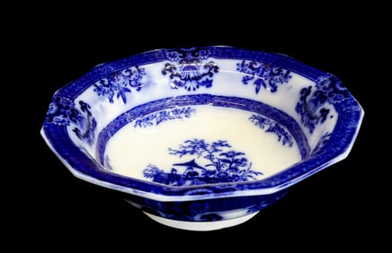 FLOW BLUE AMOY LARGE BOWL