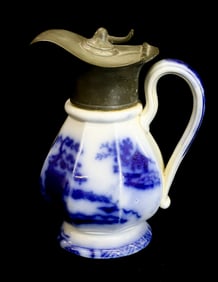 FLOW BLUE RARE SYRUP PITCHER