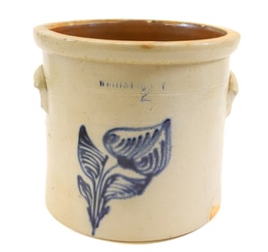 STONEWARE CROCK WHITES UTICA
