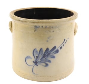 STONEWARE CROCK S. & L. P. NORTON BENNINGTON VT