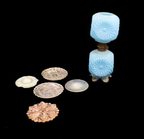 (6) MINIATURE GLASS LAMP GROUP
