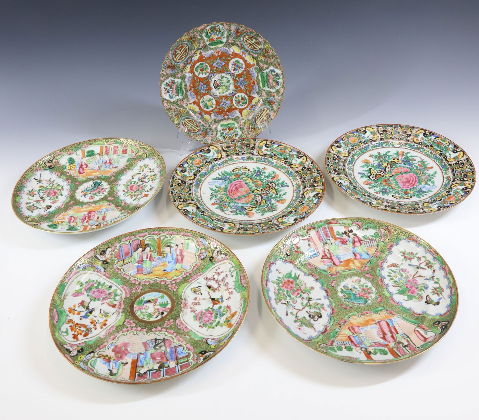(6) CHINESE EXPORT FAMILLE ROSE PLATES (1 of 7)
