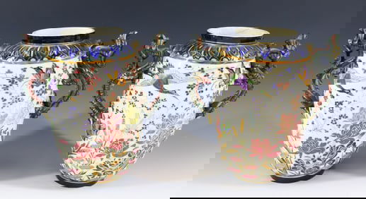 (2) ZSOLNAY VASES