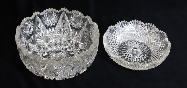 (2) AMERICAN BRILLIANT CUT GLASS