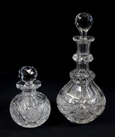 (2) AMERICAN BRILLIANT CUT GLASS