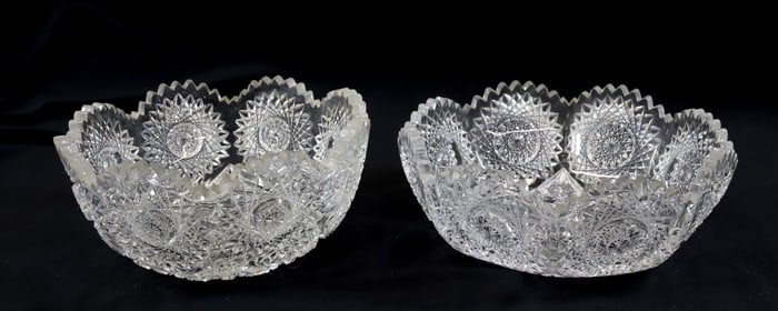(2) AMERICAN BRILLIANT CUT GLASS