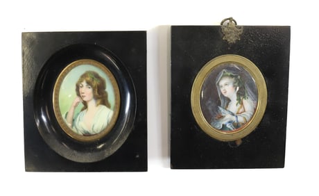 (2) PORTRAIT MINIATURES