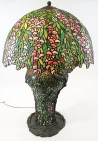 MONUMENTAL LEADED GLASS LAMP