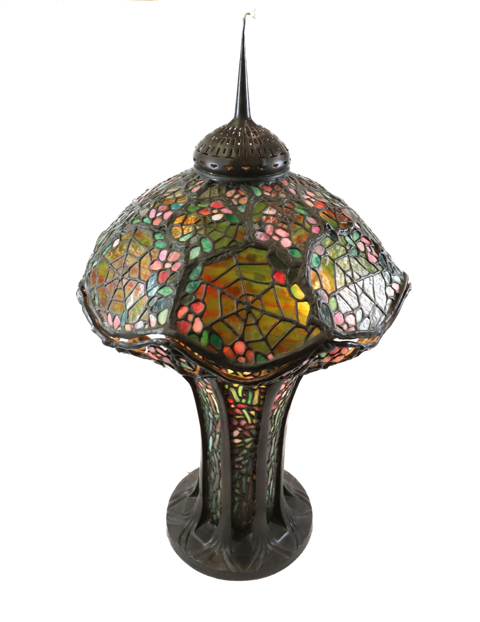 W.A. CHANDLER LEADED GLASS LAMP (1 of 9)