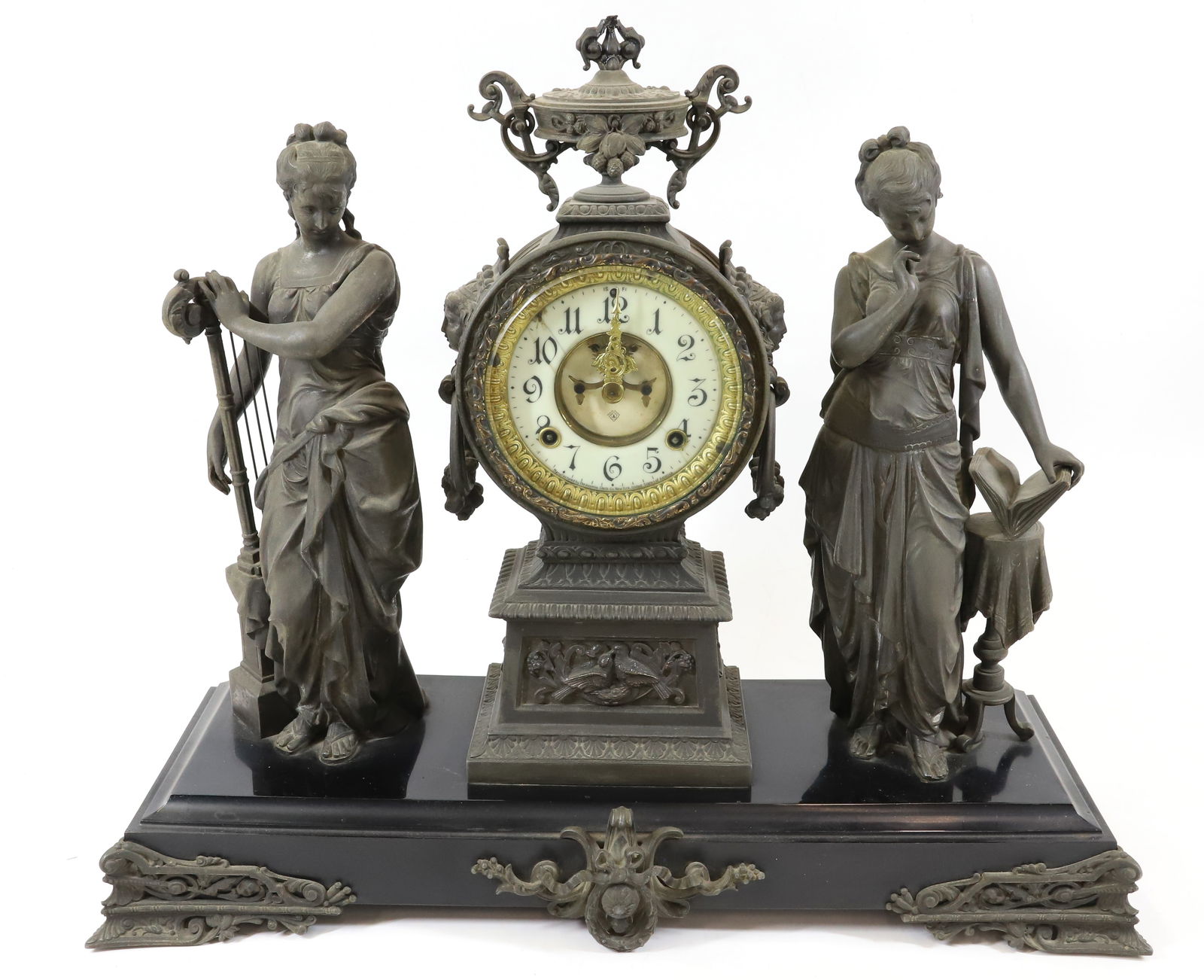 ANSONIA LARGE MANTLE CLOCK (1 of 8)