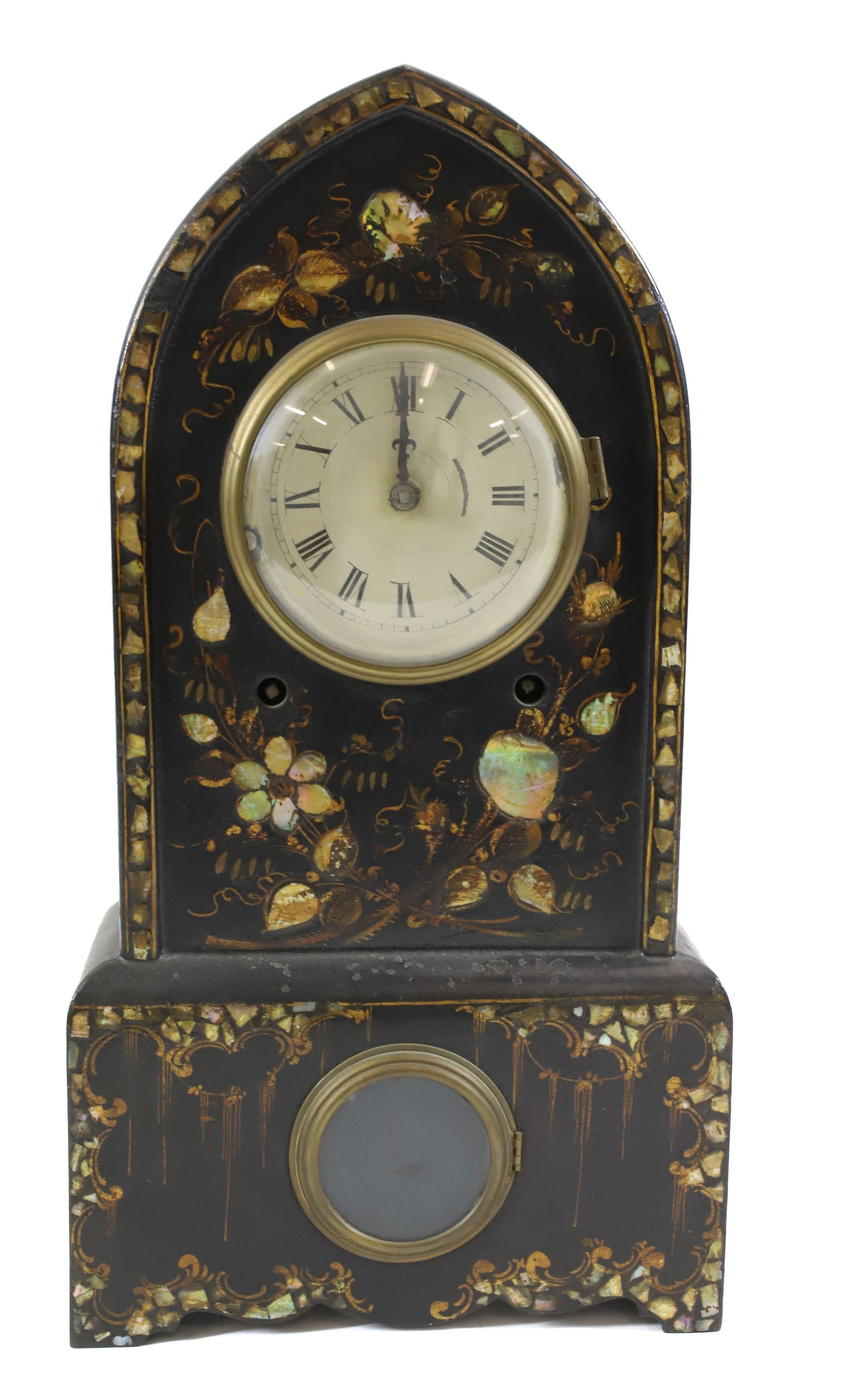 CAST IRON CASE MANTLE CLOCK (1 of 5)