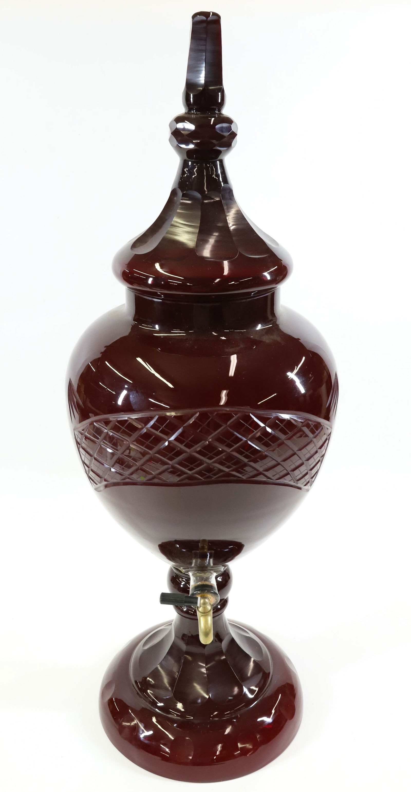 RUBY GLASS DRINK DISPENSER (1 of 3)