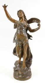 ART NOUVEAU METAL STATUE