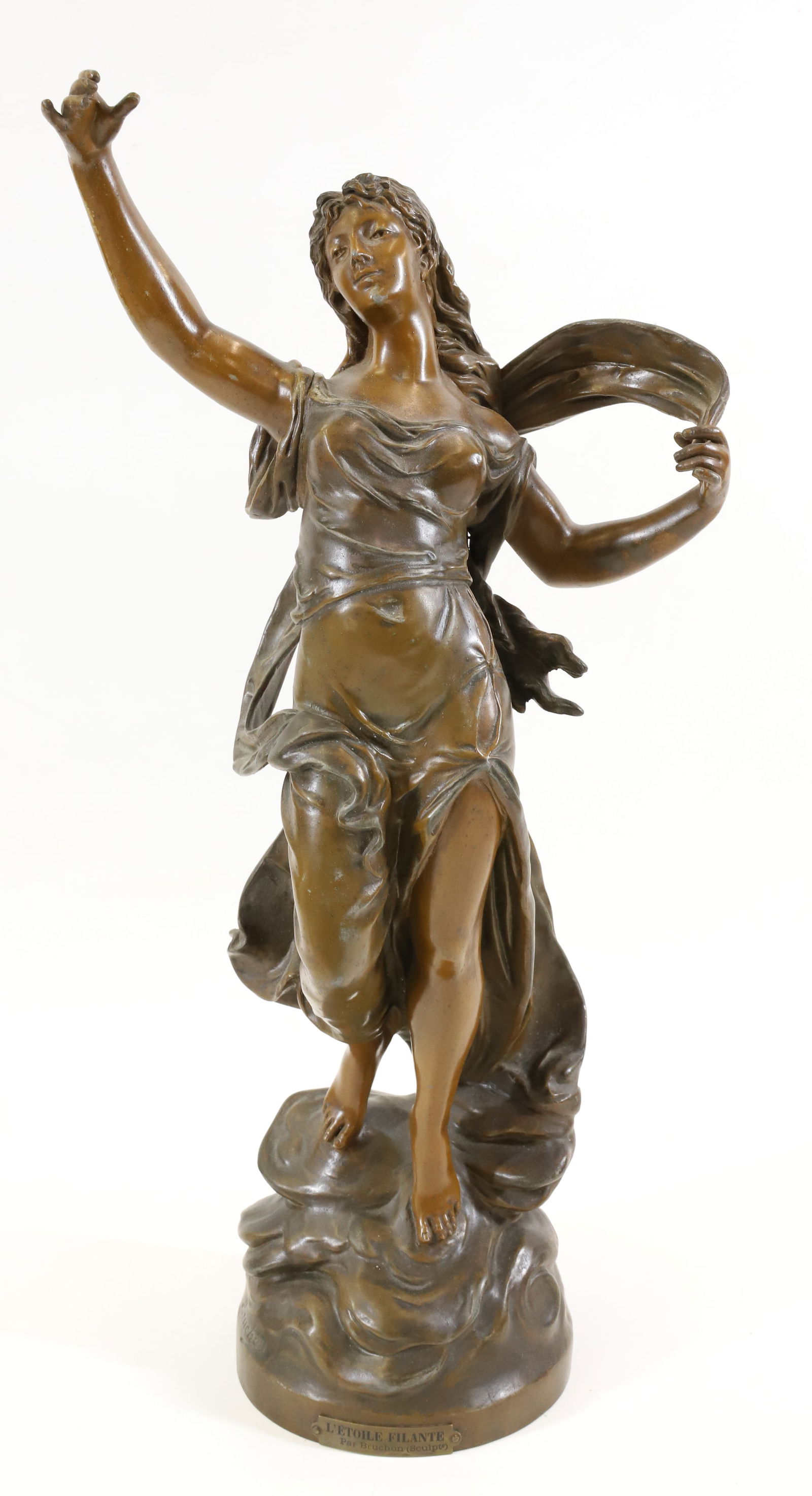 ART NOUVEAU METAL STATUE (1 of 6)