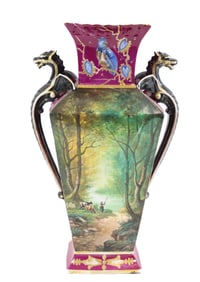 OLD PARIS SCENIC VASE