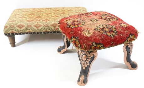 (2) FOOT STOOLS