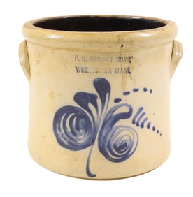 STONEWARE CROCK F.B. NORTON SONS WORCESTER MA